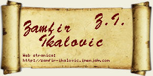 Zamfir Ikalović vizit kartica
